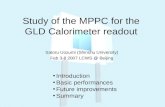 Study of the MPPC for the GLD Calorimeter readout