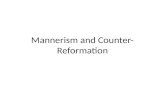Mannerism and Counter-Reformation