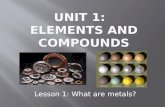 Unit 1:   Elements and compounds
