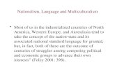 Nationalism, Language and Multiculturalism