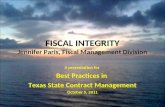 FISCAL INTEGRITY Jennifer Paris, Fiscal Management Division