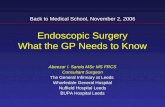Endoscopic Surgery What the GP Needs to Know