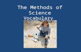 The Methods of Science Vocabulary