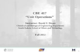 CBE 417 “Unit Operations”