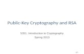 Public-Key Cryptography and RSA