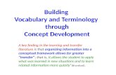 Building  Vocabulary and Terminology  through Concept Development