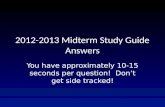 2012-2013 Midterm Study Guide Answers