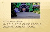 My 2010- 2011 class profile JAGUARS CORE OF P.A.M.S