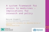 A system framework for access to medicines – Implications for research and policy