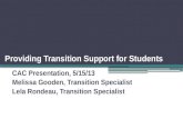 Providing Transition Support for Students