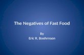The Negatives of Fast Food