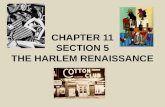CHAPTER 11 SECTION 5 THE HARLEM RENAISSANCE