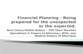 Financial Planning - Being prepared for the unexpected or the expected .