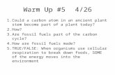 Warm Up  #5 4/26