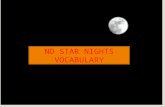 No Star Nights Vocabulary