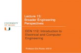 Lecture 13:  Broader Engineering Perspectives