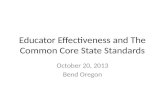 Educator Effectiveness and The Common Core State Standards