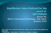 Equilibrium Value Method For the proof of  QIP=PSPACE