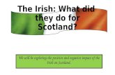The Irish: What did  they do for Scotland?