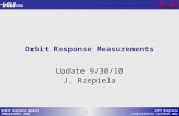 Orbit Response Measurements