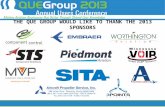 THE QUE GROUP WOULD LIKE TO THANK THE 2013 SPONSORS