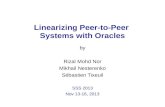 Linearizing Peer-to-Peer  Systems with Oracles