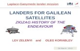 LANDERS FOR GALILEAN SATELLITES ZIGZAG HISTORY OF THE ENDEAVOUR