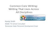 Common Core Writing:  Writing That Lives Across  All Disciplines