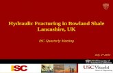 Hydraulic Fracturing in  Bowland  Shale Lancashire, UK