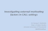 Investigating  external motivating factors in CALL settings