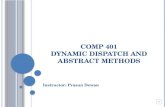 Comp 401 Dynamic Dispatch and Abstract Methods