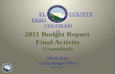 2011 Budget Report  Final Activity (Unaudited)