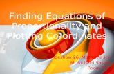 Finding Equations of Proportionality and Plotting Co-ordinates