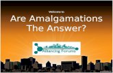Welcome  to Are Amalgamations The  Answer ?