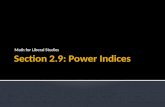 Section 2.9: Power Indices