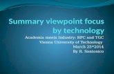 Summary viewpoint focus by technology