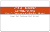 Unit 3 – Electron  Configurations Part  C: Quantum Mechanical Model