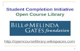 Student Completion Initiative Open Course Library