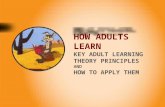 How Adults  Learn Key Adult Learning Theory Principles  AND  How  to  Apply  Them