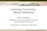 Learning Commons:  What’s Working?
