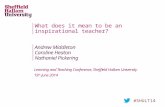 What does it mean to be an inspirational teacher ?
