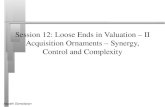 Session 12: Loose Ends in Valuation  – II Acquisition Ornaments – Synergy, Control and Complexity