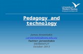 Pedagogy and  technology