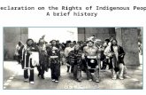 UN Declaration on the Rights of Indigenous Peoples A brief history
