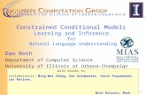 Constrained Conditional Models  Learning and Inference  for  Natural Language Understanding