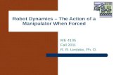 Robot Dynamics –  The Action of a Manipulator When Forced