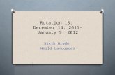 Rotation 13:  December 14, 2011- January 9, 2012