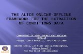 The ALICE online-offline framework for the extraction of condiTIons data