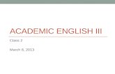 Academic  english  iii