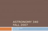 Astronomy 340 Fall  2007